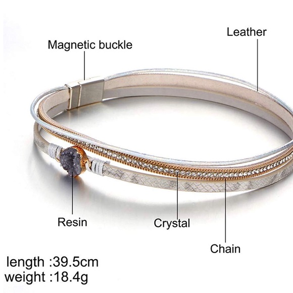 Multi-Layered Leather Bracelet - Picture 4 of 4